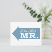Carte Postale Je suis Son Mr. (Flèche bleue) (Debout devant)