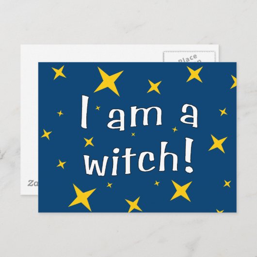 Carte Postale Je suis sorcière (Devant / Derrière)