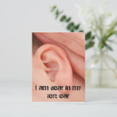 Carte Postale Je suis sourd dans mon oreille gauche (Debout devant)