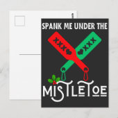 Carte Postale Je Suis Sous Le Chandail De Noël Mistletoe (Devant / Derrière)