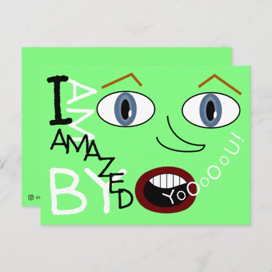 Carte Postale Je suis stupéfait de vous - Nod Notes (Devant / Derrière)