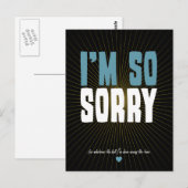 Carte Postale Je suis tellement désolé (Devant / Derrière)