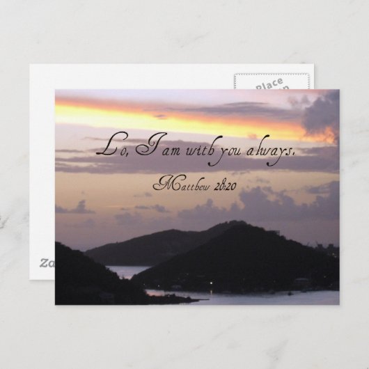 Carte Postale Je suis toujours avec toi. (Devant / Derrière)