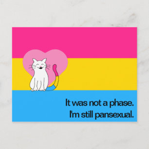 Carte Postale Je suis toujours Pansexual Chat avec Drapeau Panse