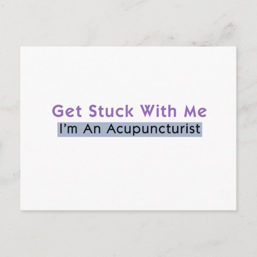 Carte Postale Je suis un acupuncturiste (Devant)