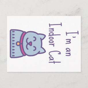 Carte Postale Je suis un Amoureux des chats d'Humour amusant de