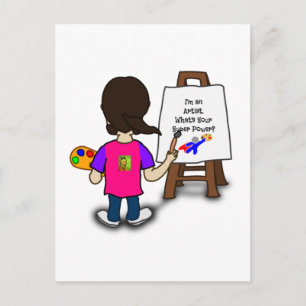 Carte Postale Je suis un artiste d'illustration colorée