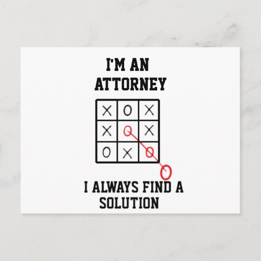 Carte Postale Je suis un avocat, je trouve toujours une solution (Devant)