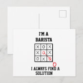 Carte Postale Je suis un barista, je trouve toujours une solutio (Devant / Derrière)