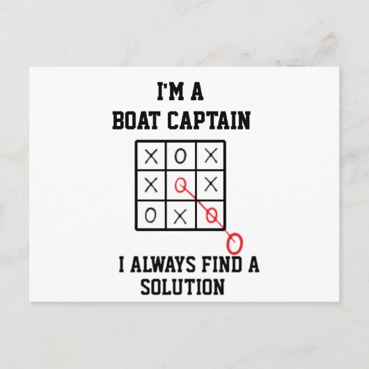 Carte Postale Je suis un capitaine de bateau, je trouve toujours (Devant)