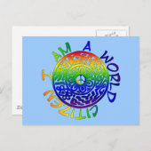 Carte Postale Je Suis Un Citoyen Du Monde (Devant / Derrière)