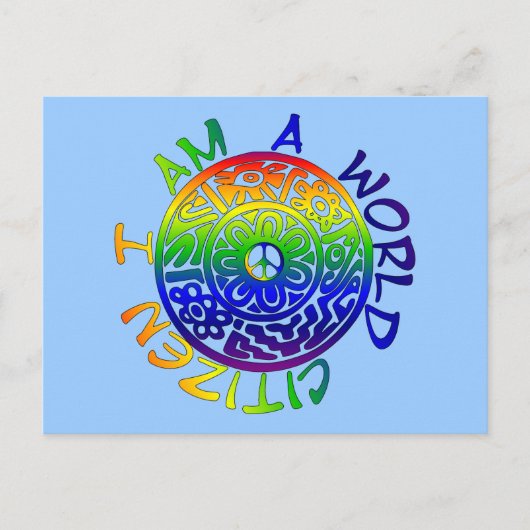Carte Postale Je Suis Un Citoyen Du Monde (Devant)