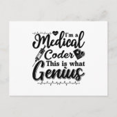 Carte Postale Je suis Un Codeur Médicale Ce Codage Programmeur G (Devant)