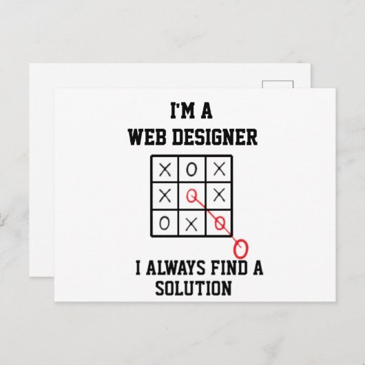 Carte Postale Je Suis Un Concepteur Web Je Trouve Toujours Une S (Devant / Derrière)