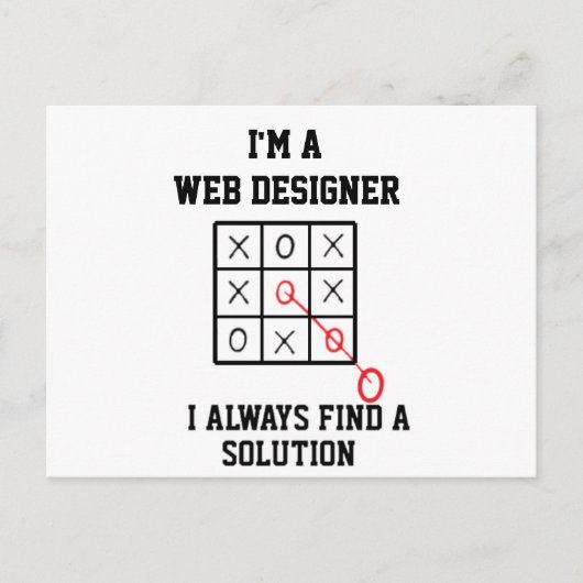 Carte Postale Je Suis Un Concepteur Web Je Trouve Toujours Une S (Devant)