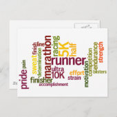 Carte Postale Je suis un coureur de mots (Devant / Derrière)