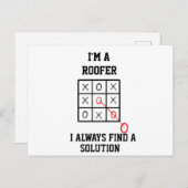 Carte Postale Je suis un couvreur je trouve toujours une solutio (Devant / Derrière)