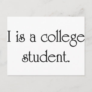 Carte Postale Je Suis Un Étudiant De Collège
