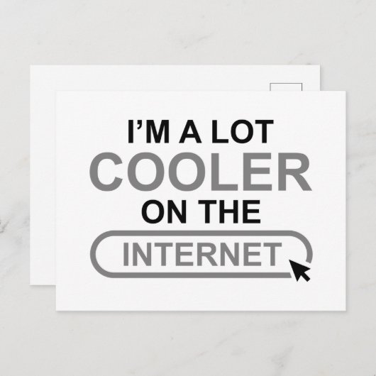 Carte Postale Je suis un grand Glacière sur Internet (Devant / Derrière)