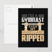 Carte Postale Je suis un gymnaste Même mes mains sont arrachées (Devant / Derrière)