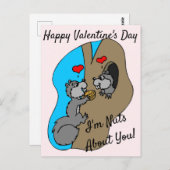 Carte Postale Je suis un Heureuse Sainte-Valentin d'écureuil (Devant / Derrière)