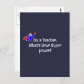 Carte Postale Je suis un humour d'enseignant (Devant / Derrière)