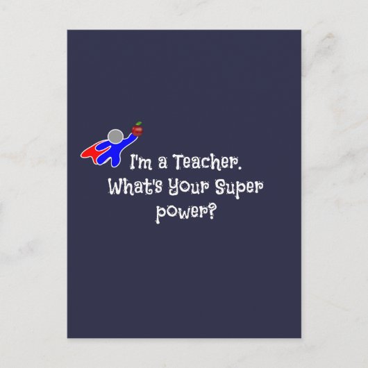 Carte Postale Je suis un humour d'enseignant (Devant)
