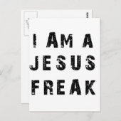 Carte Postale Je suis un Jésus Freak (Devant / Derrière)