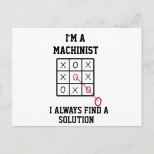 Carte Postale Je suis un machiniste, je trouve toujours une solu