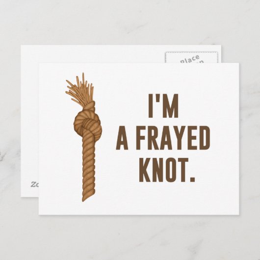 Carte Postale Je suis un noeud effilé (Devant / Derrière)