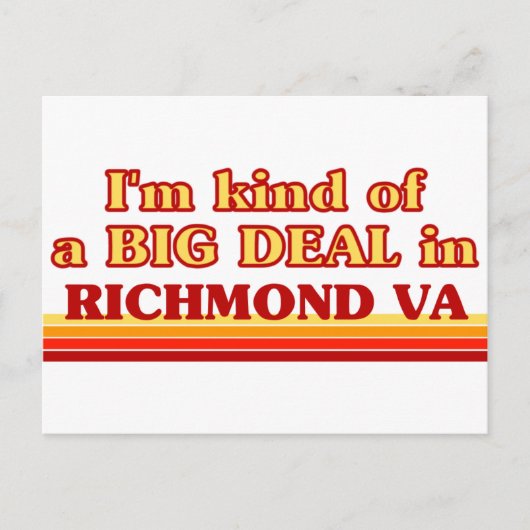 Carte Postale Je suis un peu une AFFAIRE à Richmond (Devant)