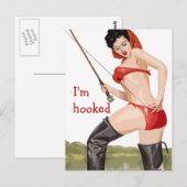 Carte Postale Je suis un poster vintage accro (Devant / Derrière)