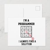 Carte Postale Je suis un programmeur je trouve toujours une solu (Devant / Derrière)