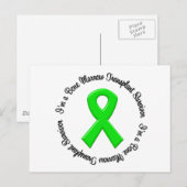 Carte Postale Je suis un survivant de la transplantation de moel (Devant / Derrière)