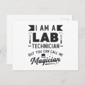Carte Postale Je Suis Un Technicien De Laboratoire Science Labor (Devant / Derrière)