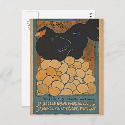 Carte Postale Je suis une belle guerre quand (Devant / Derrière)