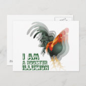 Carte Postale Je Suis Une Illusion De Coq (Devant / Derrière)