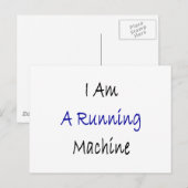 Carte Postale Je Suis Une Machine À Courir (Devant / Derrière)