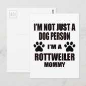 Carte Postale Je suis une maman Rottweiler (Devant / Derrière)