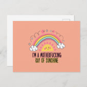 Carte Postale Je suis une Mère * Rayon de Sunshine Ensemble de s (Devant / Derrière)