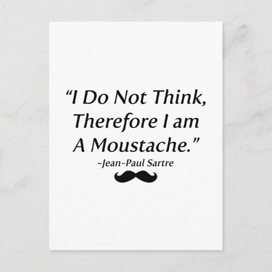 Carte Postale Je Suis Une Moustache (Devant)