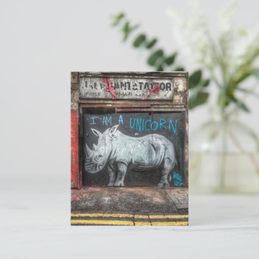 Carte Postale Je Suis Unicorne, Shoreditch Graffiti (Londres) (Debout devant)