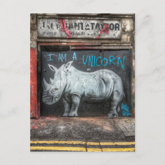 Carte Postale Je Suis Unicorne, Shoreditch Graffiti (Londres)