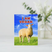 CARTE POSTALE JE SUIS VEGAN (Debout devant)