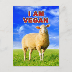 CARTE POSTALE JE SUIS VEGAN