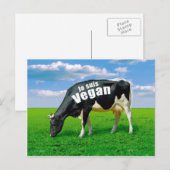 Carte Postale Je suis Vegan (Devant / Derrière)