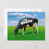 Carte Postale Je suis Vegan (Devant / Derrière)