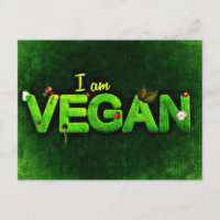 Je Suis Vegan Écrit Avec Une Texture De Nature Gra