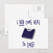 Carte Postale Je suis venu ici pour perdre (Devant / Derrière)