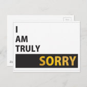 Carte Postale Je suis vraiment désolé (Devant / Derrière)